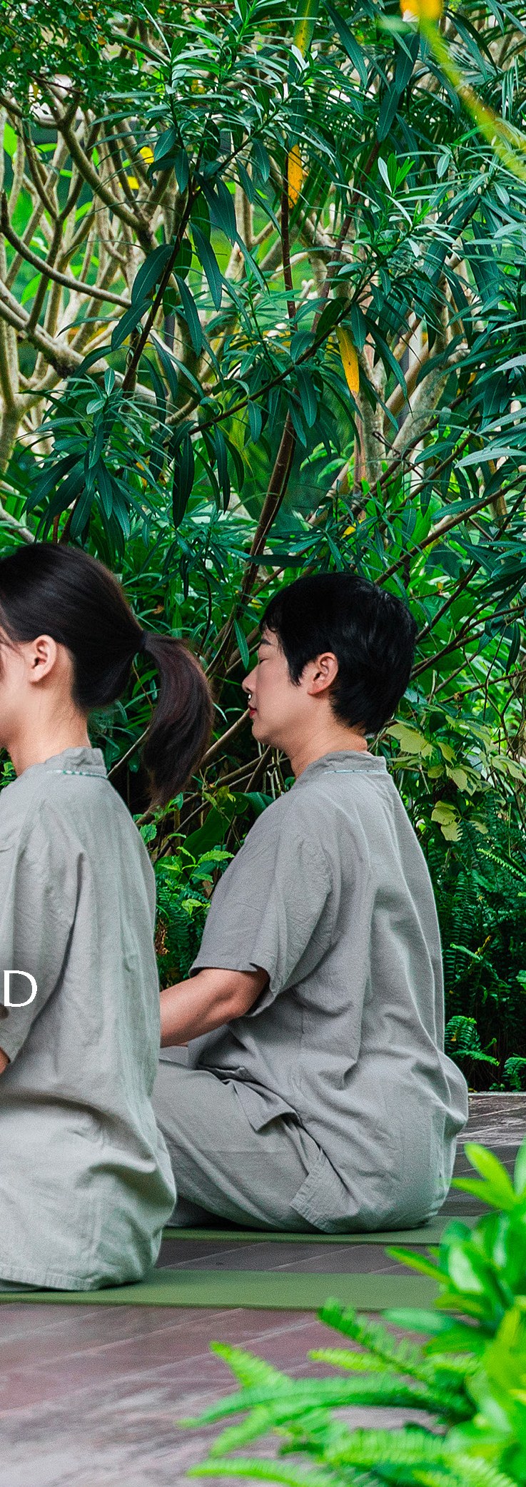 A guest restoring body-mind balance in nature